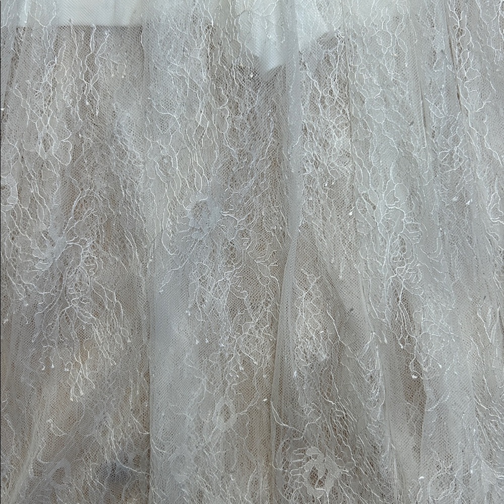 NWT Lulus White Sheer Lace Midi Dress | Size Small - Picture 10 of 11